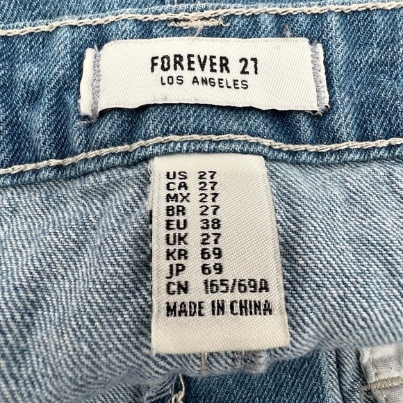 Forever 21 Quilt Pattern Mini Denim Jean Skirt Size 27 Women’s - Picture 2 of 10